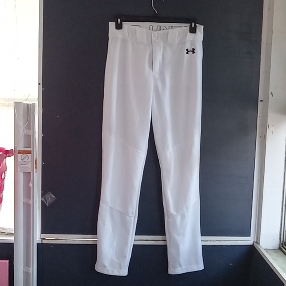 Under Armour Other - GUC Under Armour athletic pants white double snap size medium